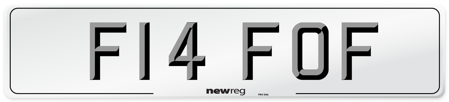F14 FOF Number Plate from New Reg